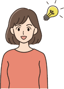 アイデアを思いついた女性のイラスト