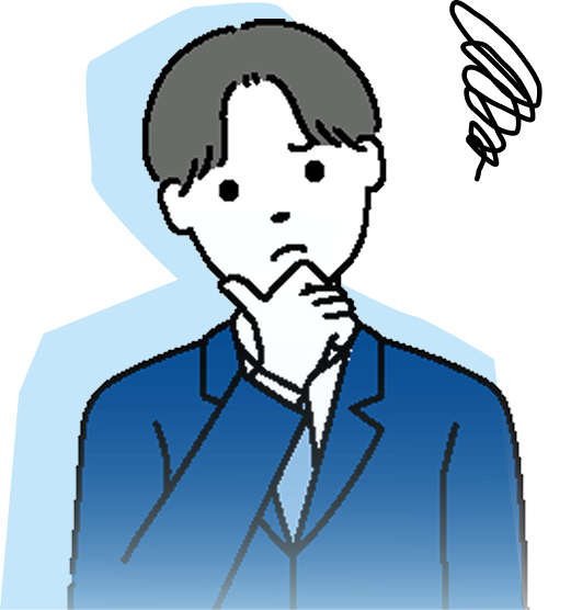 洗浄について悩む男性